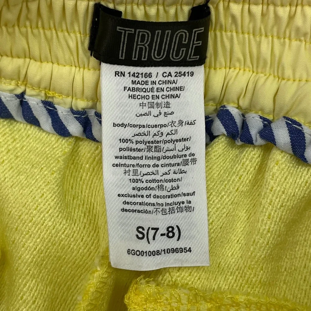 Truce Kids Yellow Textured Tweed 2-Piece Set Cropped Cami and Flare Pants Size S